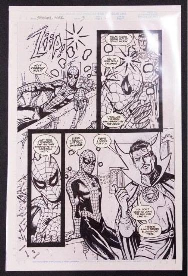 2010 Spider-Man Fever #3 Original Comic Art Doctor Strange Brendan McCarthy