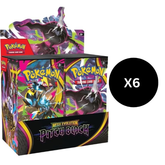 Pokemon Pitch Black Booster Case (6 Boxes) Brand New Factory Sealed