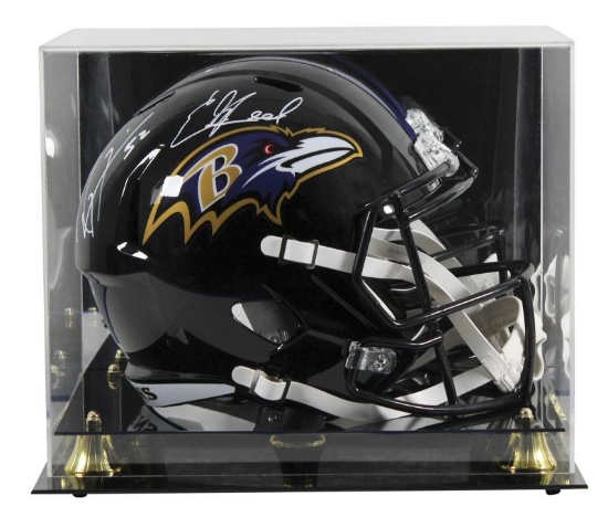 Ravens Ray Lewis & Ed Reed Signed Full Size Speed Rep Helmet w/ Case Beckett
