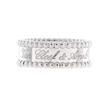 Van Cleef & Arpels Perlee Signature Ring 18K White Gold