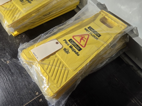 (8) NEW Wet Floor Signs - Folding Type - 24" Tall