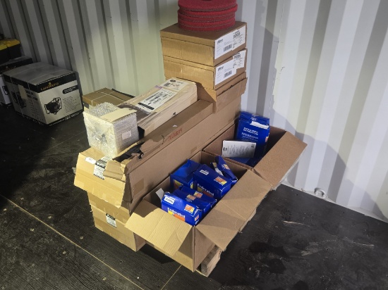 Pallet of Auto Parts, Circular Scrubs Pads, Misc