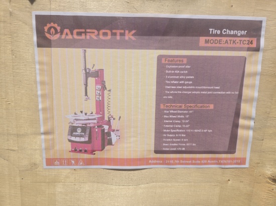 2026 AGT Tire Changer - Unused
