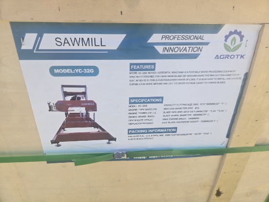 2026 AGT Portable Sawmill - Unused