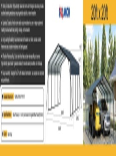 Sdlanch High-End Carport 2026 "SDLC2020FT Carport 20x20ft DualShield Garag