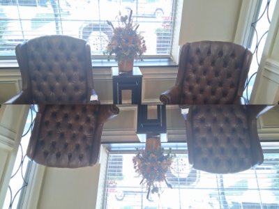 Pair of leather chairs