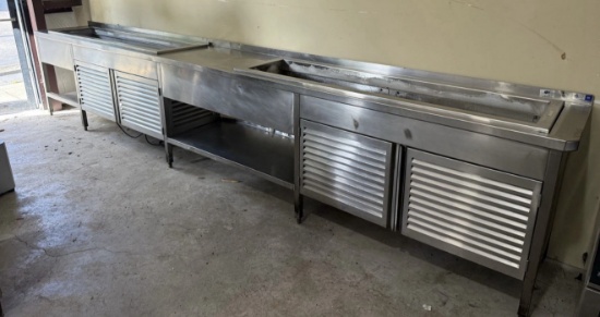 commercial salad bar refrigerated buffet cold table