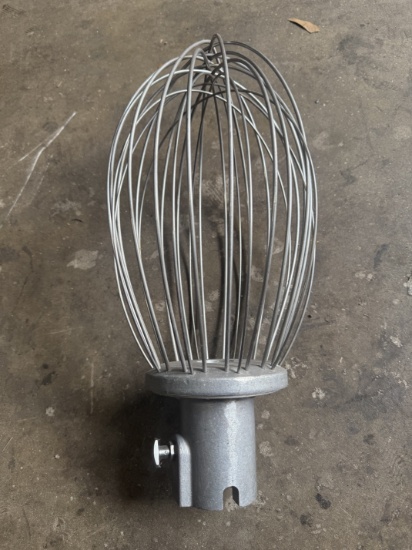 Hobart 40-quart "D" style wire whip (whisk) mixer attachment