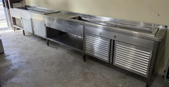 commercial salad bar refrigerated buffet cold table