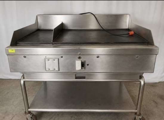 WoodStone WS-PL-4836-4-CT00NG Natural Gas Griddle w/Stand, Flat-Top, Mobile