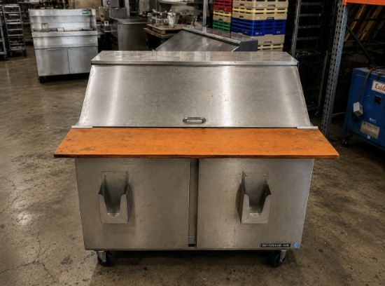 Beverage Air SPE48-18M 48" Sandwich Prep Table Two Door Mega Top