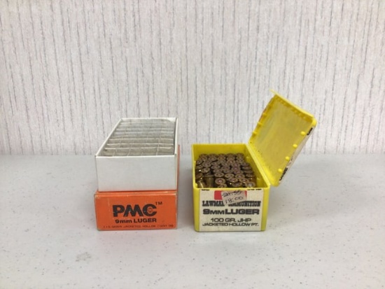 CCI and PMC 9mm Luger Ammo, 95 rounds