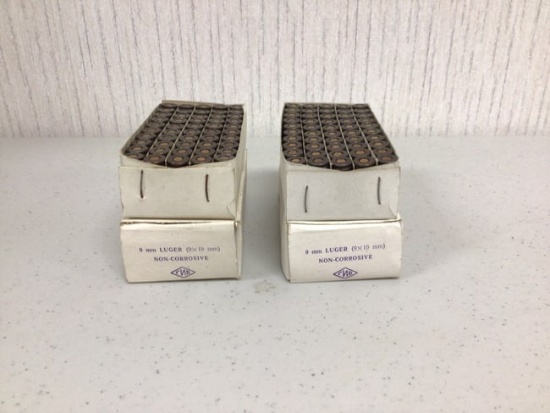 9mm Luger ammo, 100 rounds