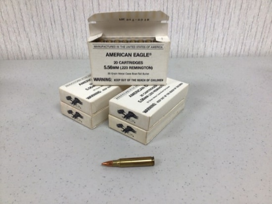 American Eagle 5.56 (.223) ammo, 100 rounds