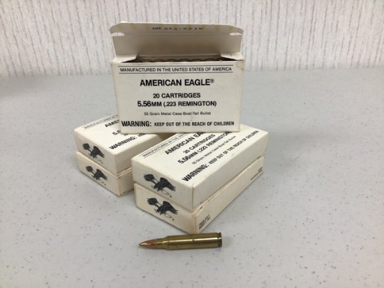 American Eagle 5.56 (.223) ammo, 100 rounds