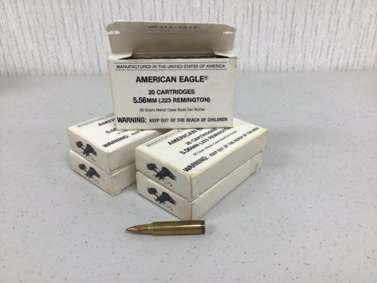 American Eagle 5.56 (.223) ammo, 100 rounds