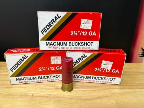 Federal 12 gauge Magnum Buckshot shotgun shells