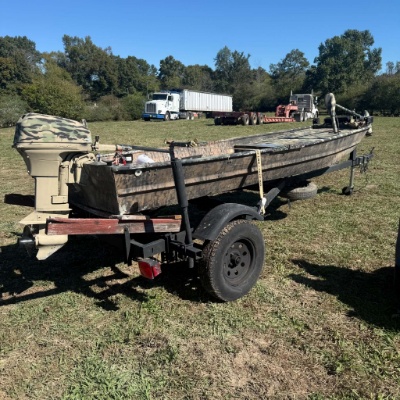 Camo John Boat w/ Trailer