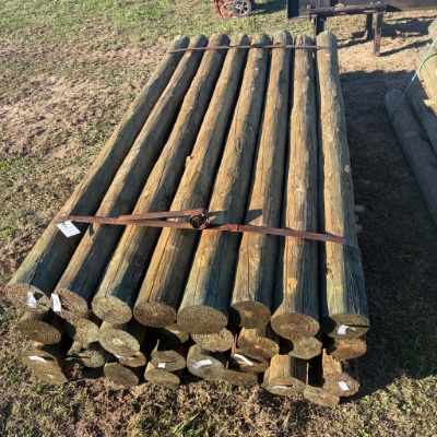 5" by 8' Wood Fence Posts