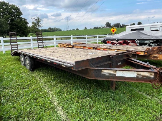 18 Ft Pintle Hitch Flatbed Equipment Trailer