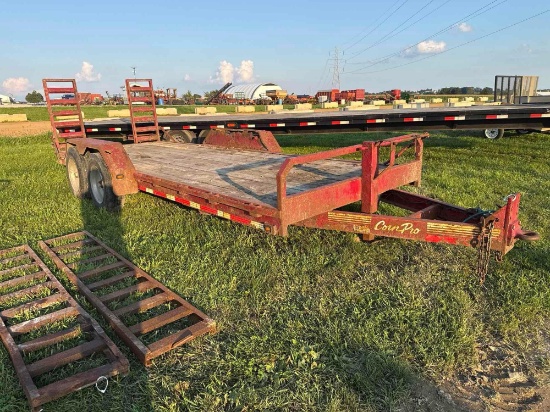 Approx 18 Ft Flatbed Pintle Hitch Trailer