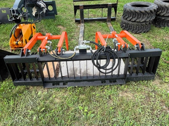 Pabreak 80 Inch Skid Steer Rock & Brush Grapple Bucket