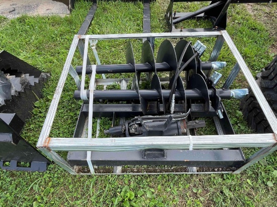 Post Hole Skid Steer Attachment