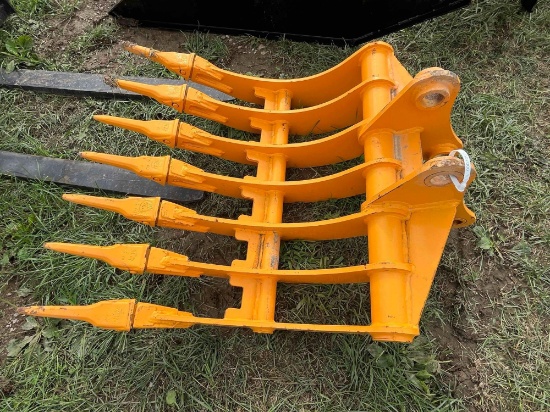 Mini Excavator Root/ Brush Rake