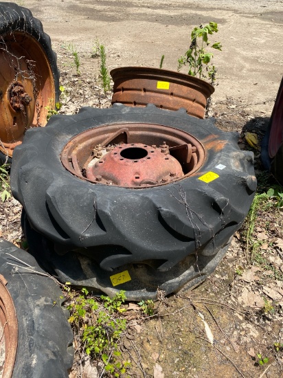 (2) 13x28 Rims And Tires; (1) 34" Rim