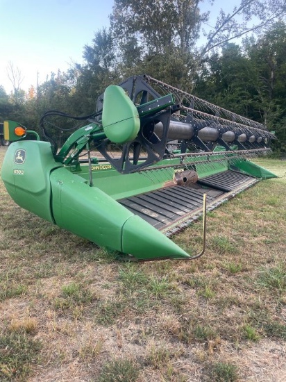 JOHN DEERE 630D DRAPER PLATFORM HEADER, SN: 1H06630DJA0735600 Live & Online