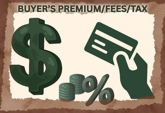 Buyer's Premium & Fees A 10% buyer's premium on first $5000 and 4% on remai