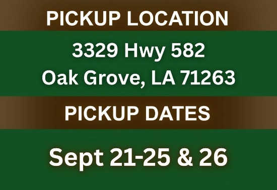 Jones Auction Company, LLC Auction Location: 3329 Hwy 582 Oak Grove, LA