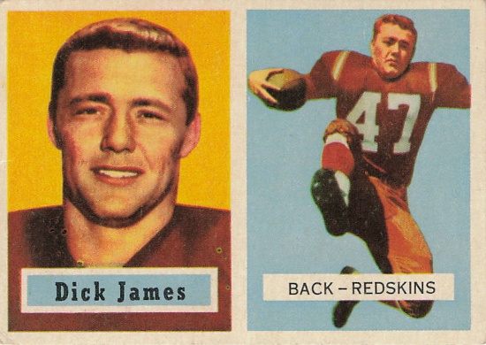 1957 Topps #90 Dick James Card