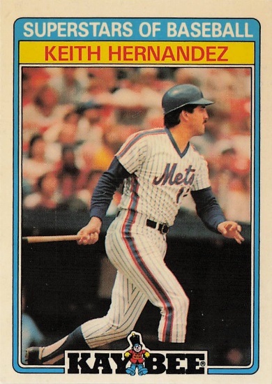 1986 Topps Kay Bee "Superstars of Baseball" Keith Hernandez #13 Baseball Card