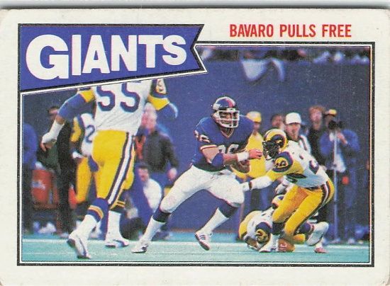 1987 Topps "Bavaro Pulls Free" New York Giants Team Leaders Card #112
