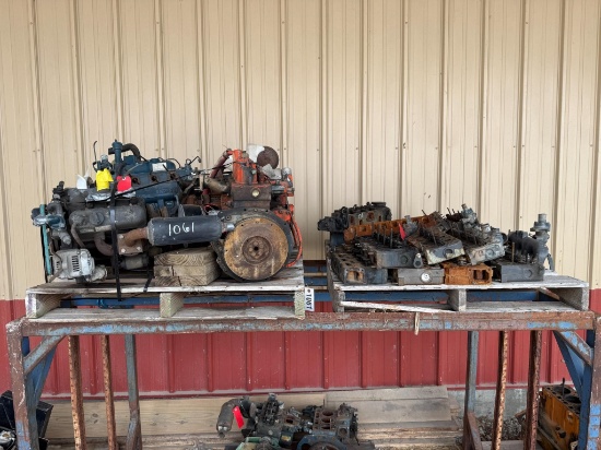Pallet Of Engines And Pallet Of Heads