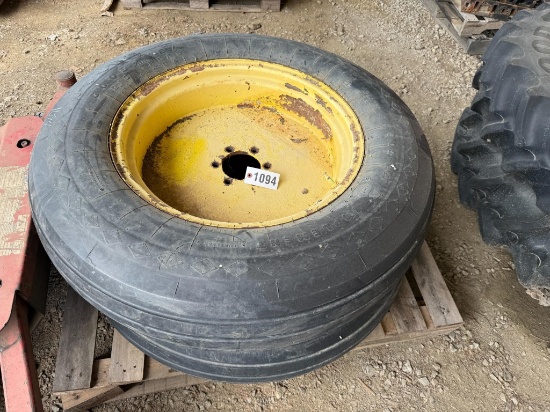 (2) 9.00-24 Tires And Wheels