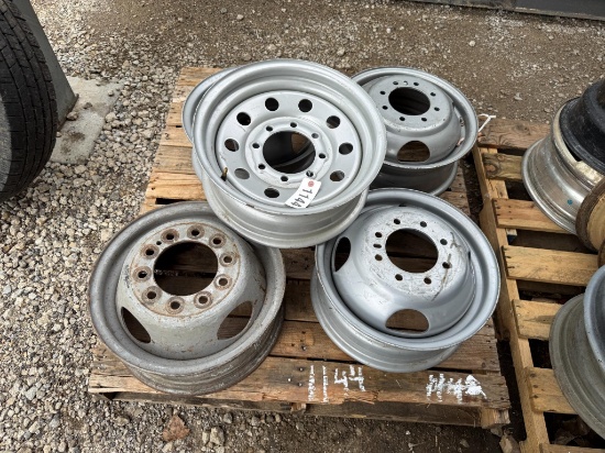 (4) 16" X 6" 8-bolt Dual Rims And (1) 16" X 6"...