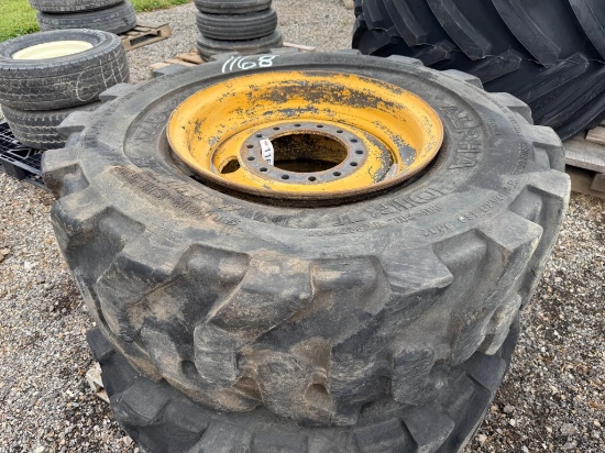 (4) 17.5 X 25 Tires On 14-hole Rims