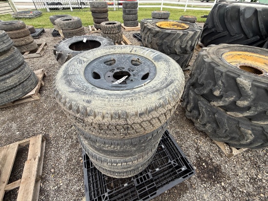 (4) Lt245/75r16 Tires On 8-bolt Rims