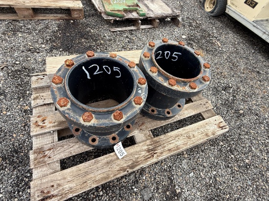 (2) 10-bolt Hub Spacers For Duals