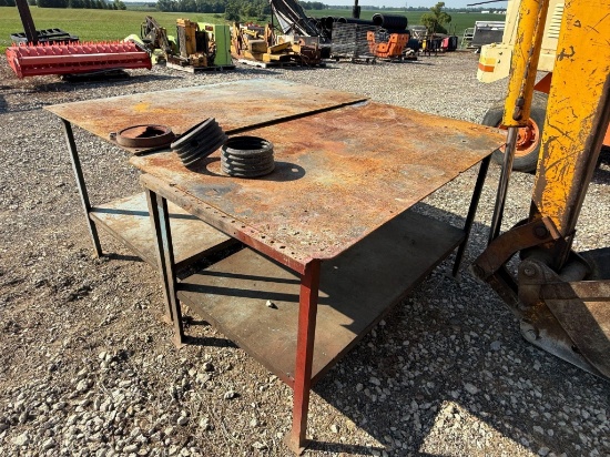(2) Metal Tables