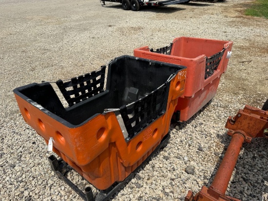 (2) Plastic Totes On Wheels