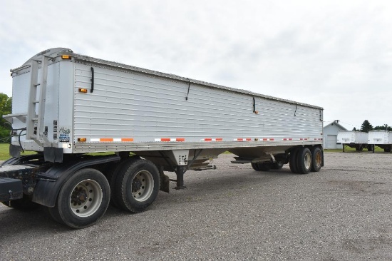 2009 Timpte 40 Alum. Hopper Bottom Grain Trailer, Shur-Lock Roll Tarp, Wind Straps, 66 Sides,
