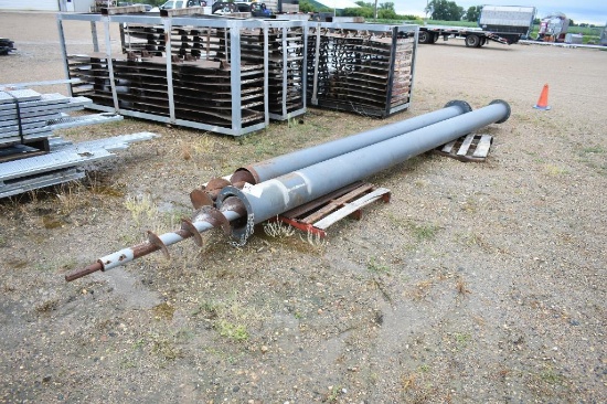 Used Lowry Pit Auger Flight & Tube 8''