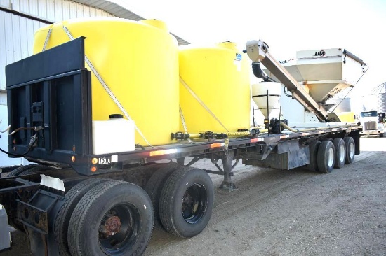 1980 Theurer 96" x 40' Tri-Axle Semi Seed Trailer, Unverferth Seed Runner 3750