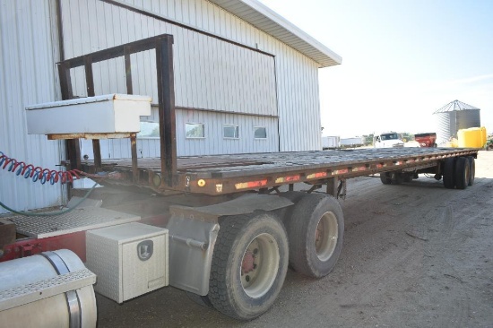 1966 Brow 102" X 48' Steel Flatbed Semi Trailer,
