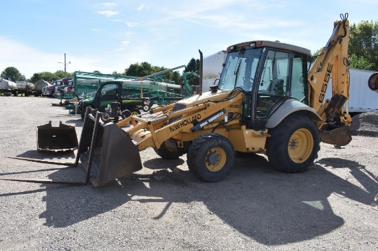 1999 New Holland 655E Tractor Loader Backhoe, 4X4, Extend Hoe, Full Cab,