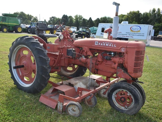Farmall C Gas Tractor, Narrow Front, 11.2-36 Tires, Fenders,