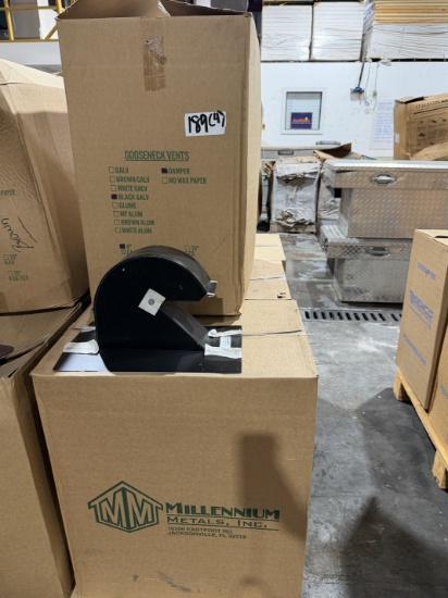 4" Black Galvanized Gooseneck Roof Vents